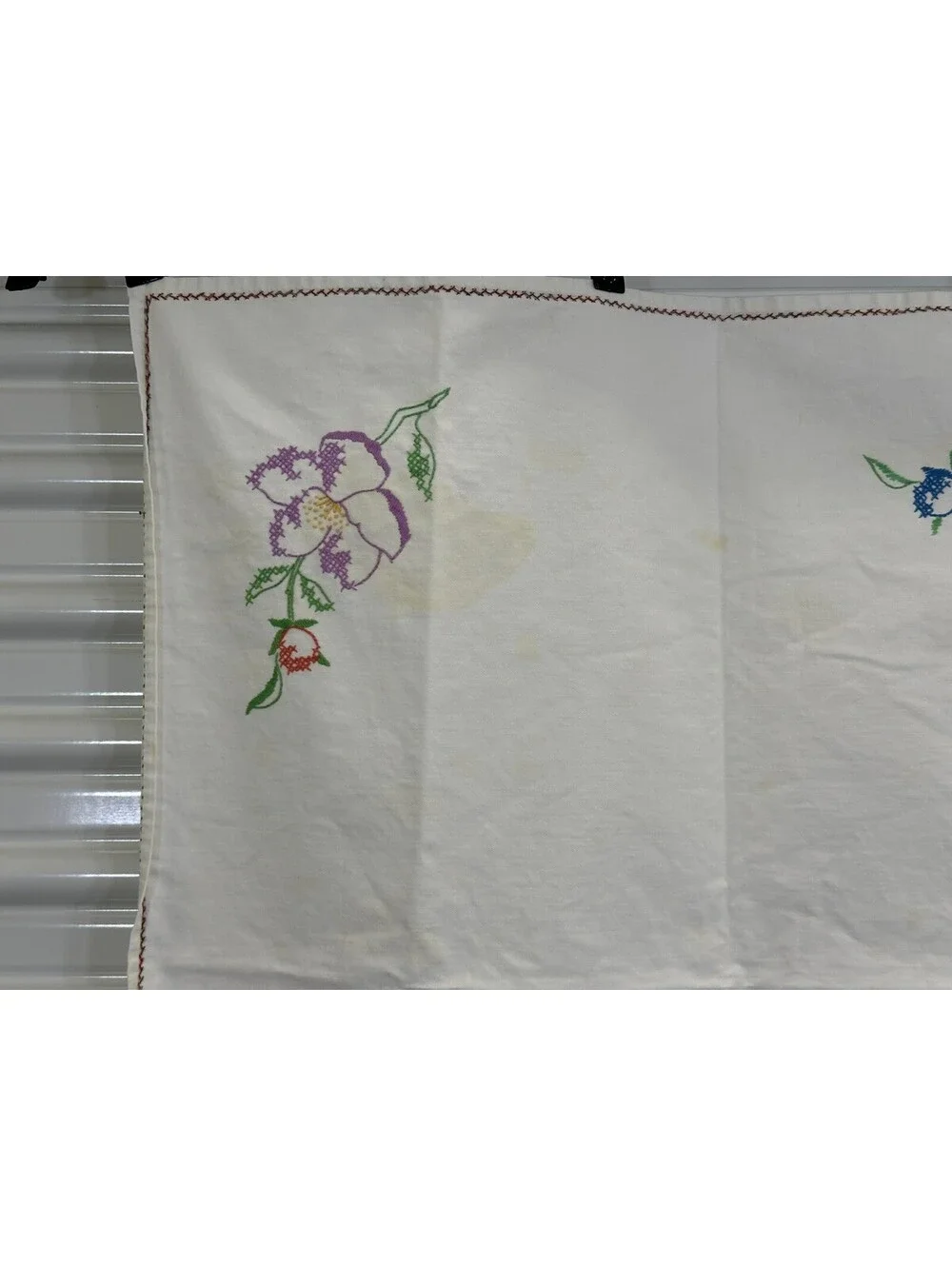 Vintage Hibiscus Roses Flower Floral Card Table Tablecloth Topper Border